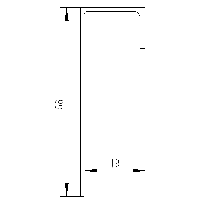 US Stock Anodized Aluminum Hidden Flush G Pulls Kitchen Bathroom Cabinet Drawer Handles