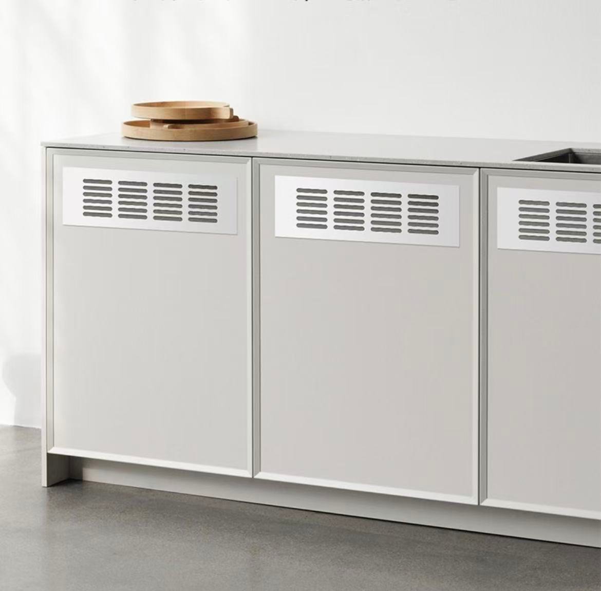 Factory wholesale natural aluminum open mesh vent grille for kitchen cabinets - scene view