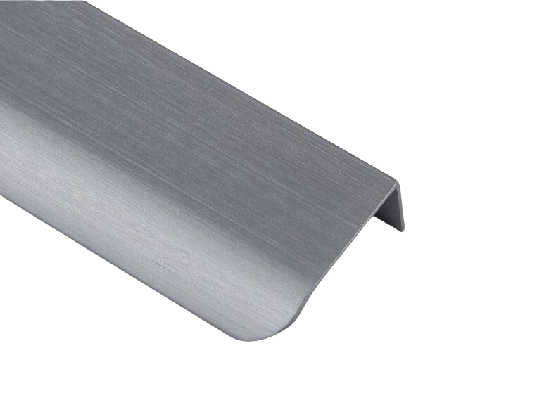 Modern Style 64 MM Concealed Finger Edge Drawer Pull Handle Black Aluminum Profile for Cabinets for Living Room Warehouse
